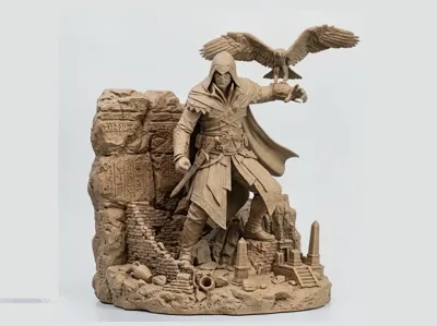 Assassin's Creed Statue: Bayek of Siwa & Senu