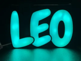 LAMPE LED PRENOM LEO