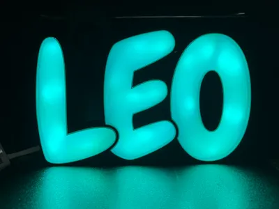 LEO NAME LED LAMP