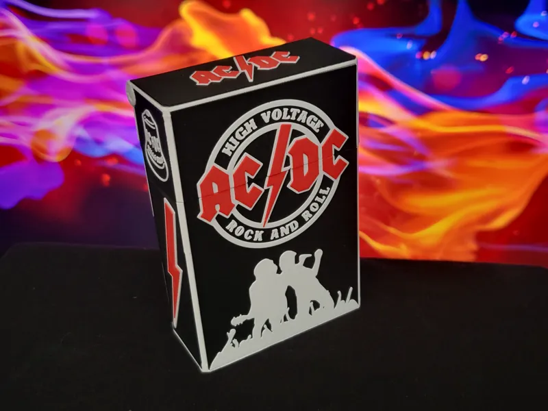 AC/DC skin for Cigarette box (80) with frame