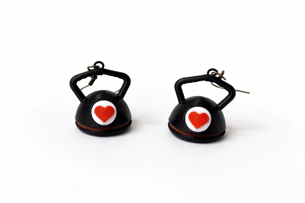 Kettlebell Earrings view 3