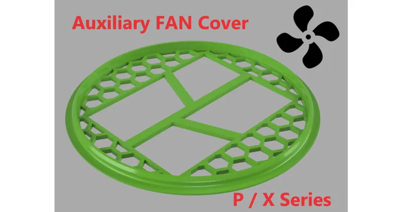 Auxiliary Fan Cover for Bambu lab P/X printer series with LOGO