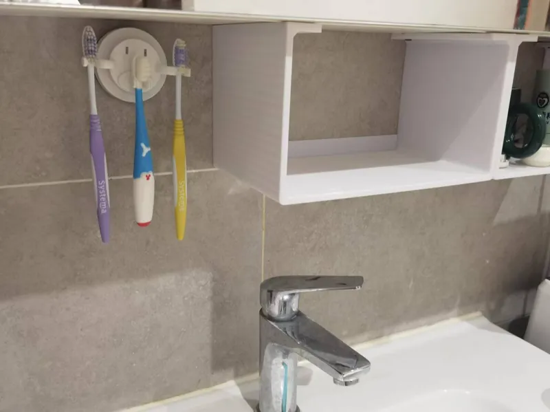 镜柜橱柜下挂收纳置物架层架mirror cabinet shelf