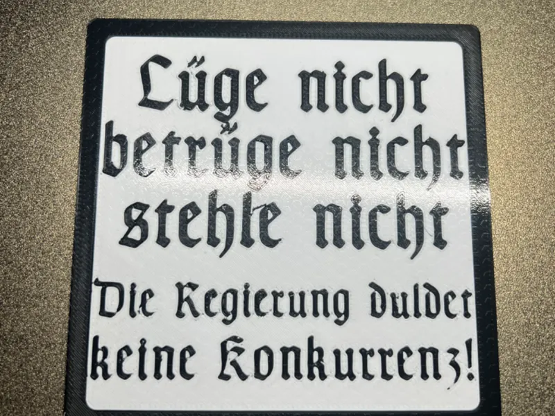Schild Lüge nicht betrüge nicht