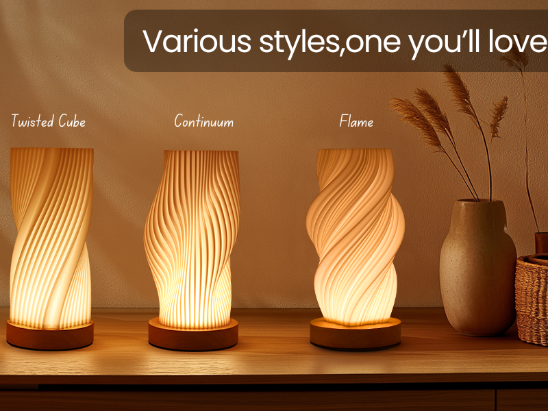 Modern lamp shade with internal threads