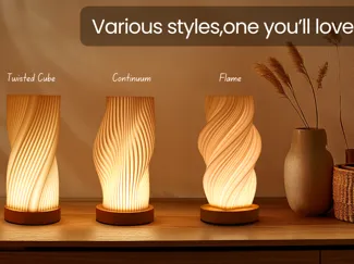 Modern lamp shade with internal threads