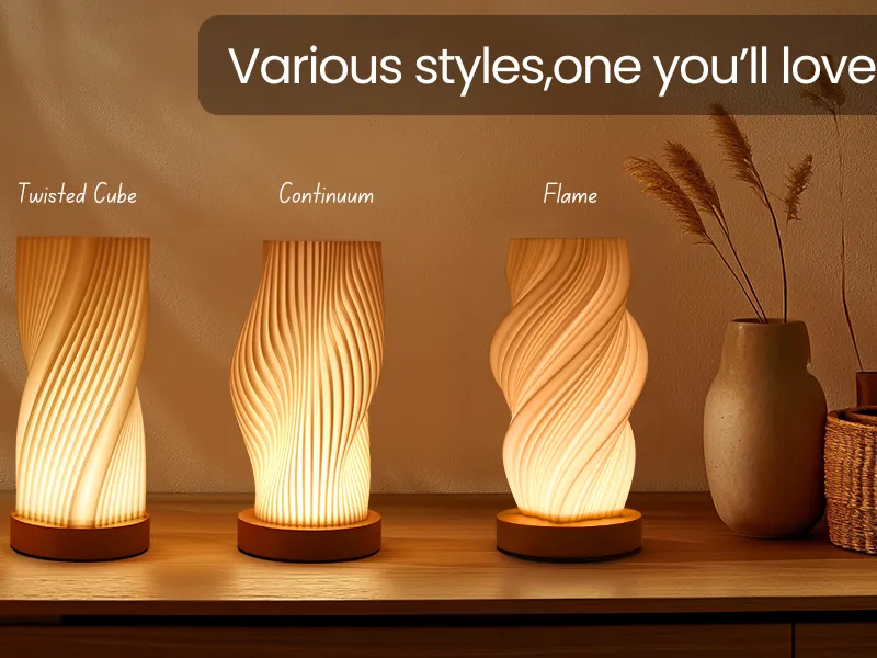 Modern lamp shade with internal threads