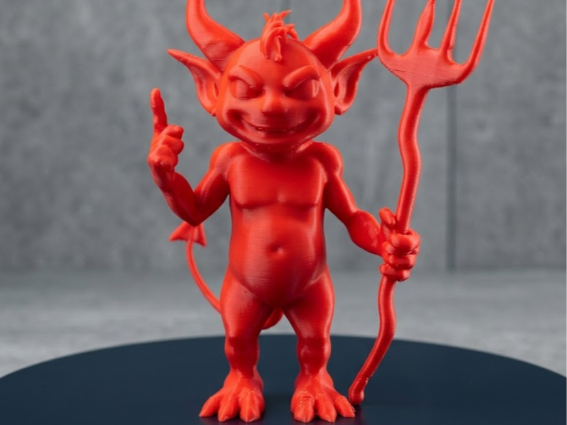 Cute Little Red Devil Figure-  Chibi Imp Statue