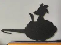 Silhouette héros sur nuage volant façon manga — photo 1