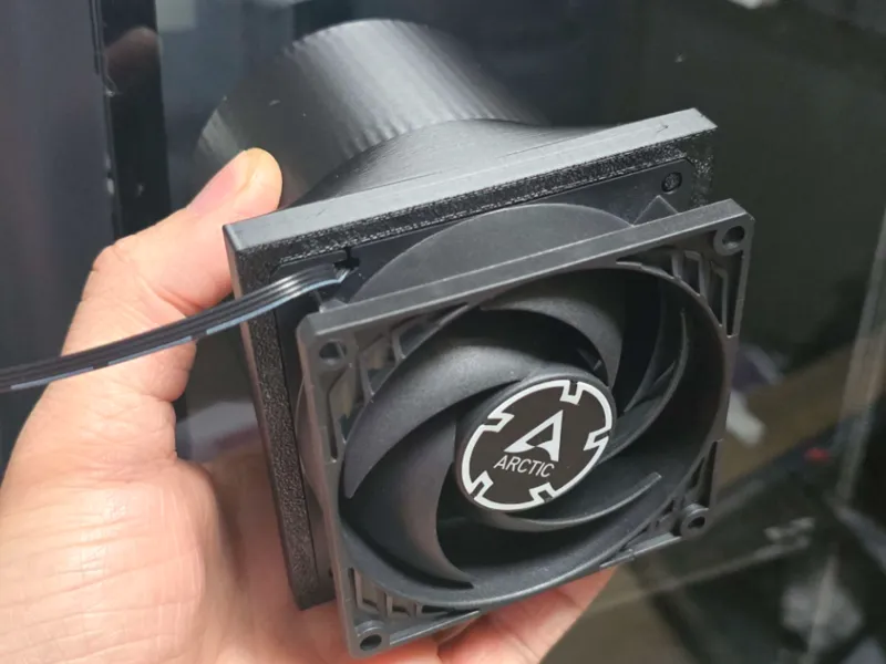 80mm Arctic PWM Fan Shroud with ducting connection