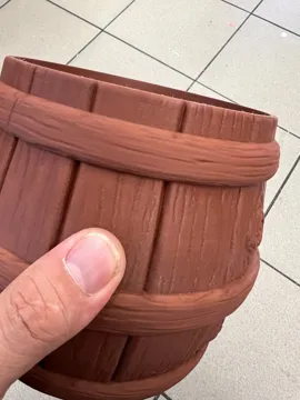 Maceta decorativa: Rustic Wooden Barrel Planter — vista de referencia 5