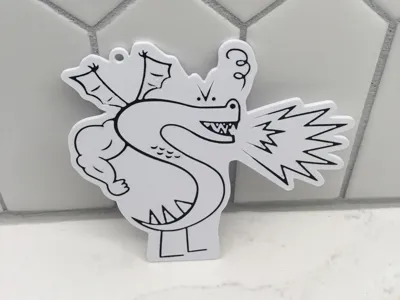 Trogdor the Burninator Keychain AMS Version