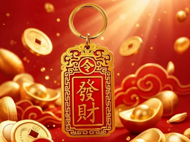 非遗掐丝双色发财小令牌（无需ams） 只需要8g