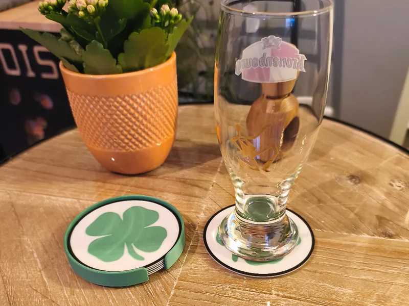 Sous verre trèfle St patric