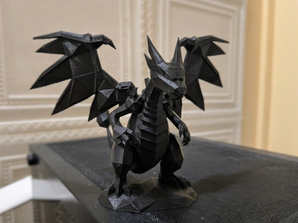 Low Poly Mega Glurak X (Mega Charizard X)