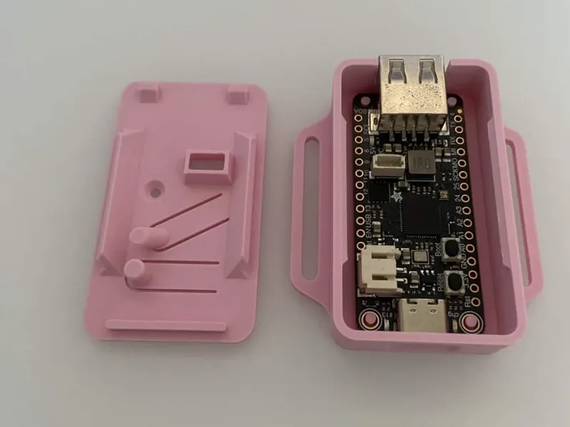 Adafruit Feather RP2040 with USB Type A Host Case