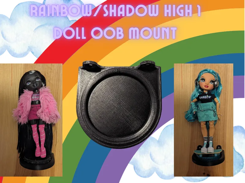 Rainbow/Shadow High Doll 1 OOB Doll Wall Mount