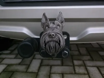 Miniature Schnauzer Tow Hitch/Ball Cover