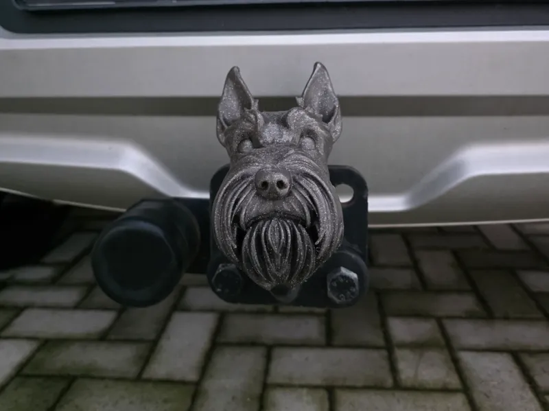 Miniature Schnauzer Tow Hitch/Ball Cover