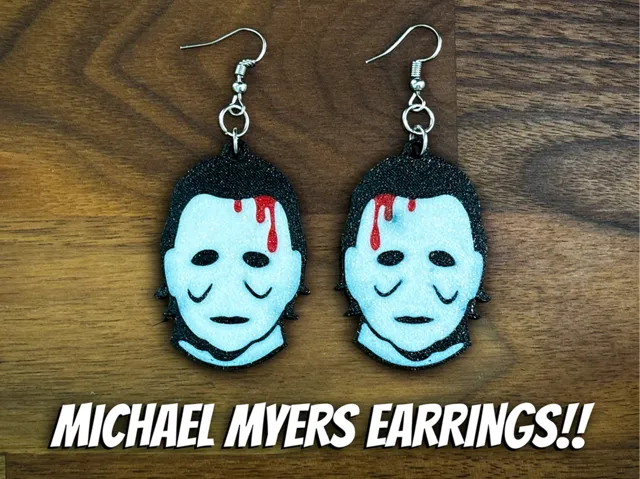 Multicolor Michael Myers Halloween Earrings!