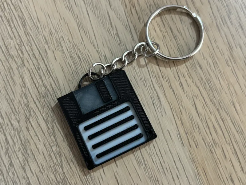 Mini Floppy Disk Keyring