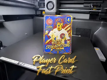 Modelo para impresión 3D: Pete Crow-Armstrong Player Card — vista de referencia 3