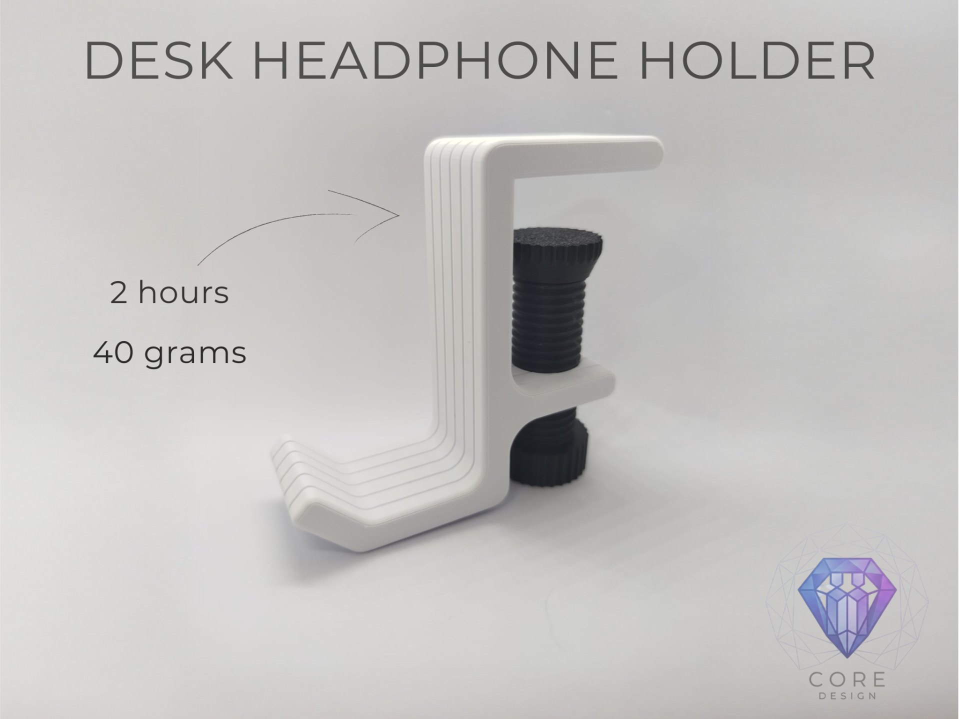 Universal Desk Headphone Hook - Apex Series