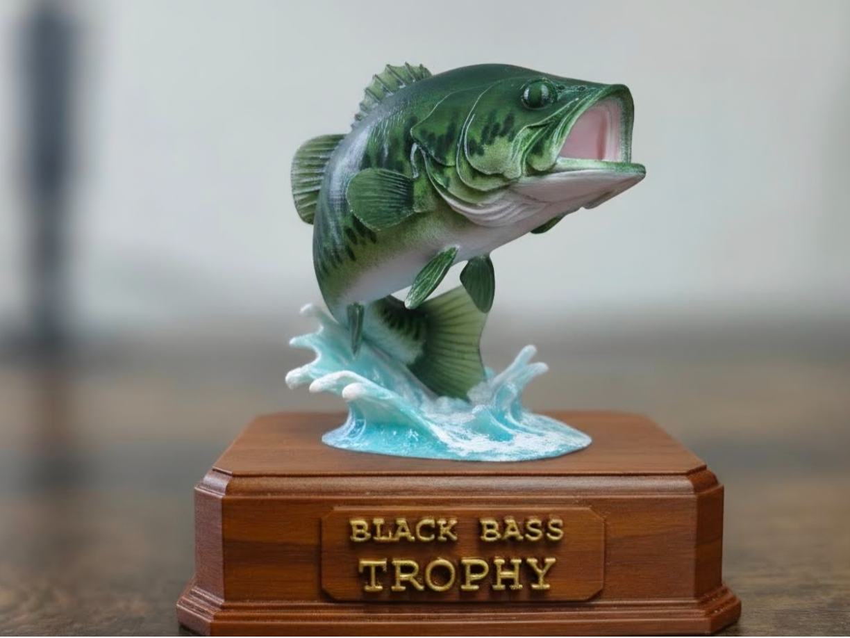 Trofeo Black bass pesce persico trota colorabile