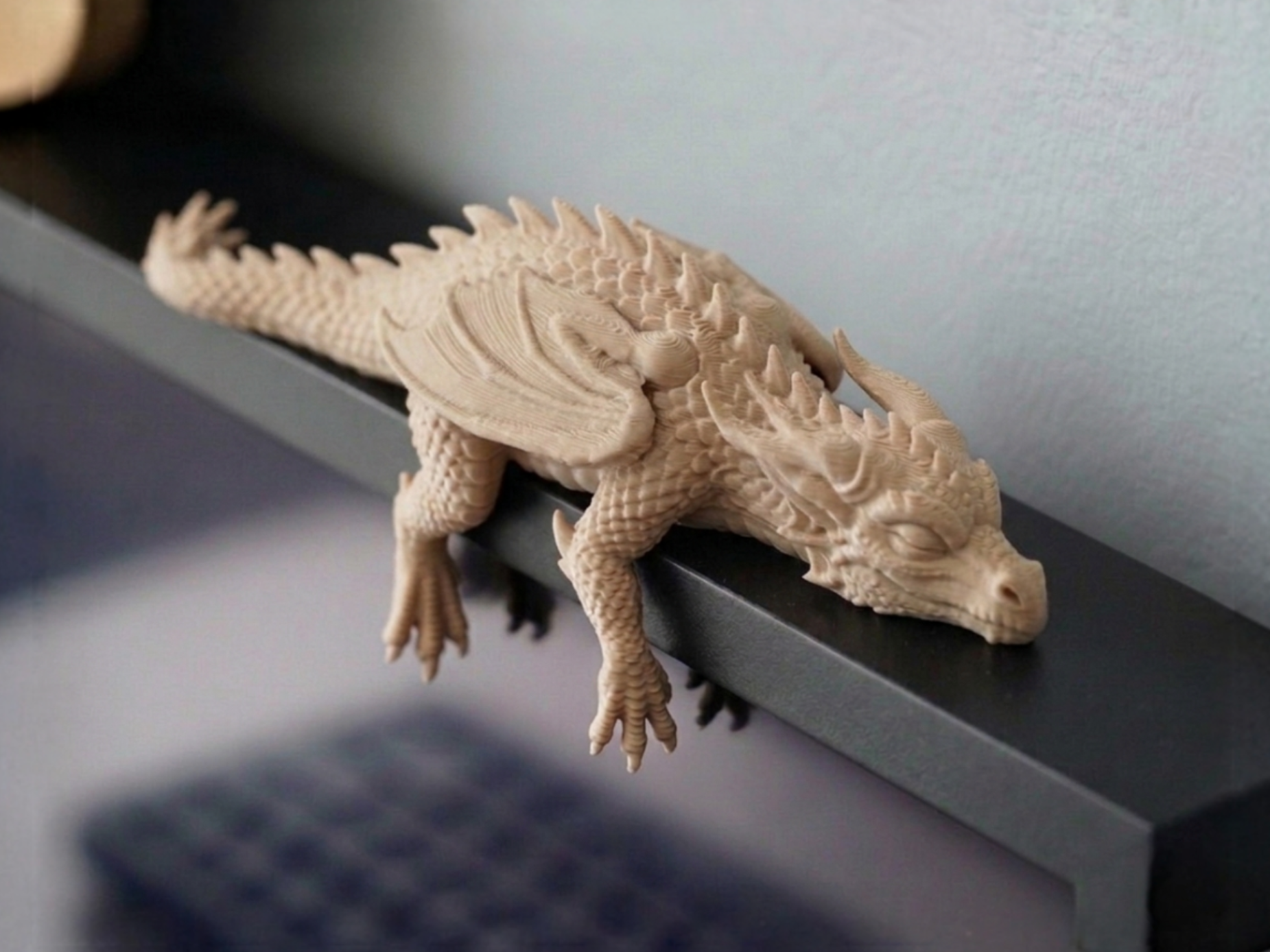 Sleepy Realistic Dragon - Monitor Buddy