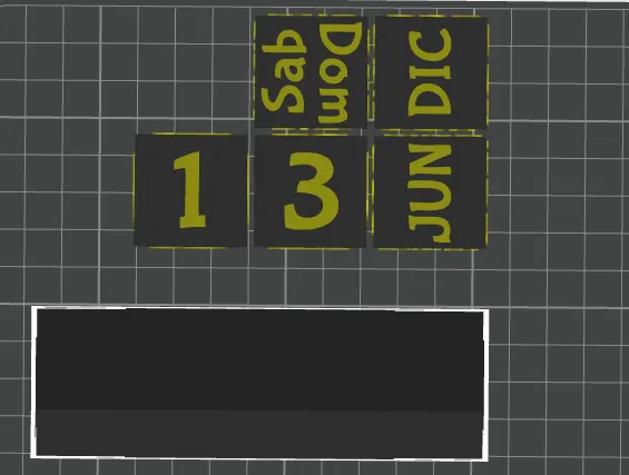 Calendario Infinito en Español 4 Cubos 