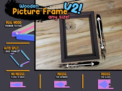 Customizable Wooden Picture Frame V2