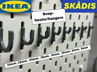 IKEA skådis snap hook, set of 8.
