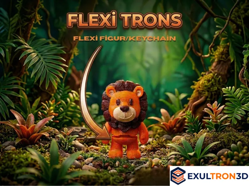 Lion Flexi Tron Keychain/figur