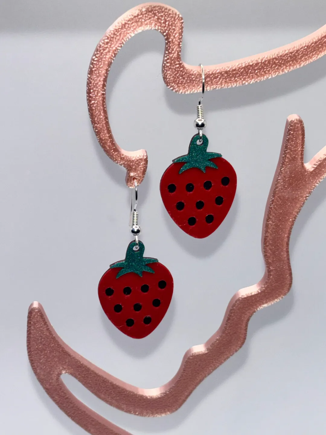 Strawberry Earrings view 2