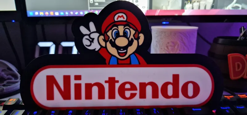 Nintendo Super Mario Logo Lightbox LED Lamp