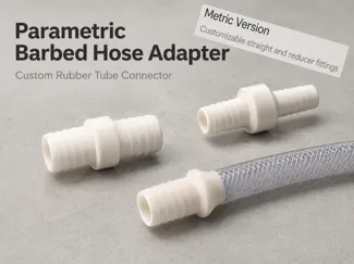 Parametric Barbed Hose Adapter – Metric Version