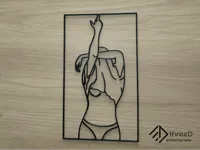 Minimalist Female Line Art Wall Decor | 0.20 mm | No Support