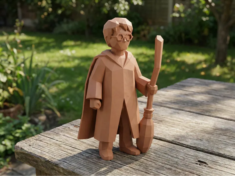 Harry Potter with Broom Figurine