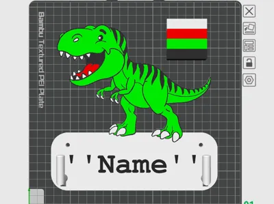 Wall mounted hook - t rex