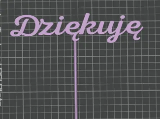 Thank You Topper - Dziekuje
