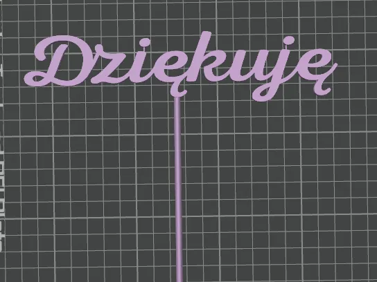 Thank You Topper - Dziekuje