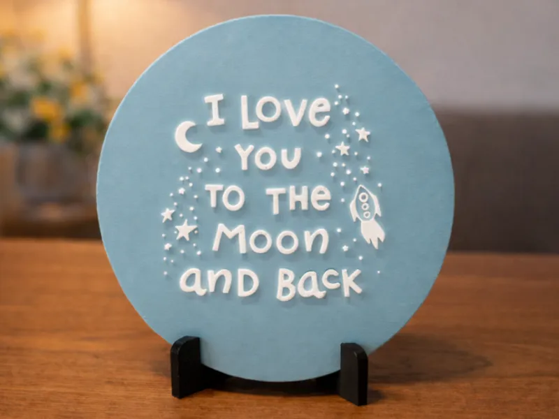 I Love you to the moon and back - Schriftzug