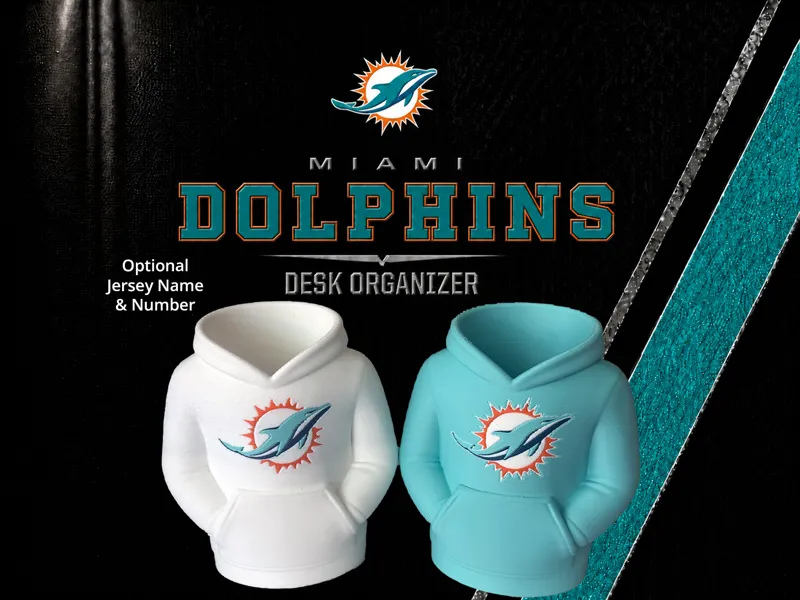 Miami Dolphins Desk Organizer Hoodie