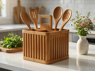 Wooden Cutlery Holder