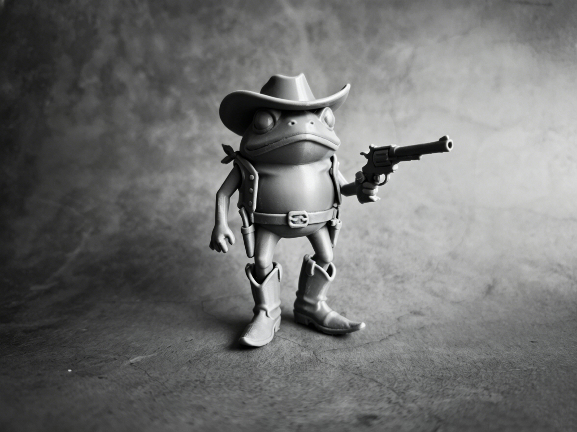 Frog Cowboy Office Toy Decoration Ornament