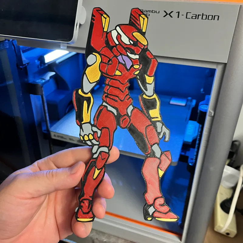 Evangelion Unit 02 | Retro Multicolour Style