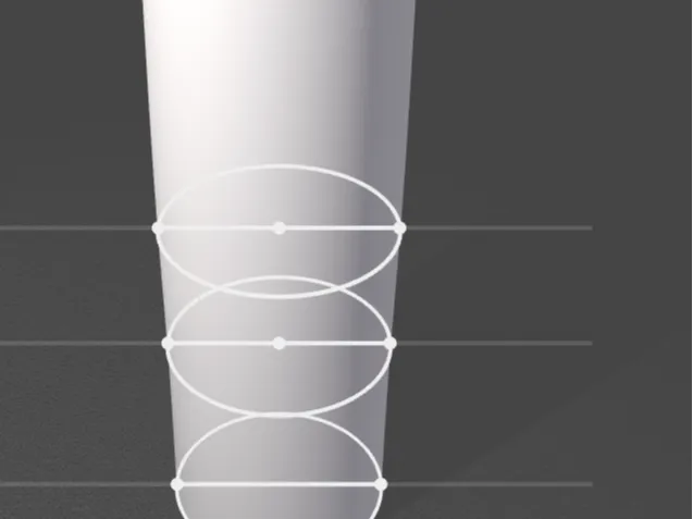 100mm diameter vase