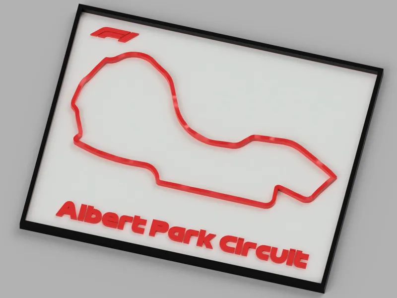 F1 Track - Australia Albert Park with elevation