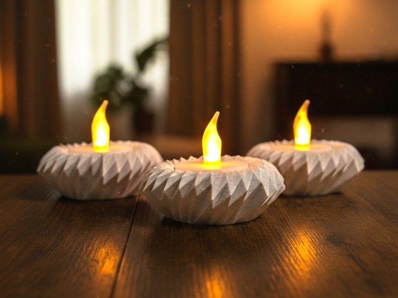 Geometric Spiral Tealight Holder
