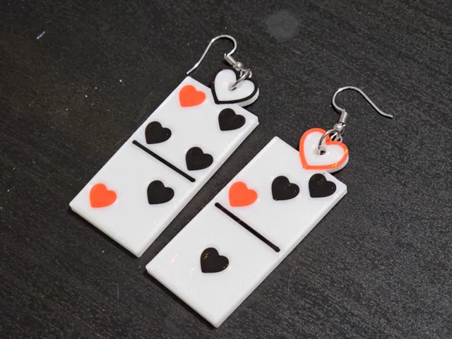 Heart Domino Earrings